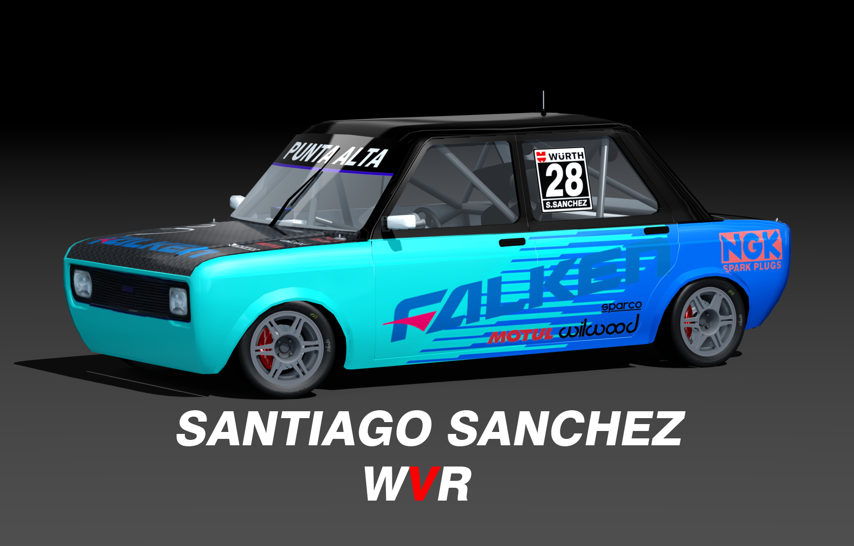 WVR Turismo 1.4 FIAT 128, skin santiago sanchez